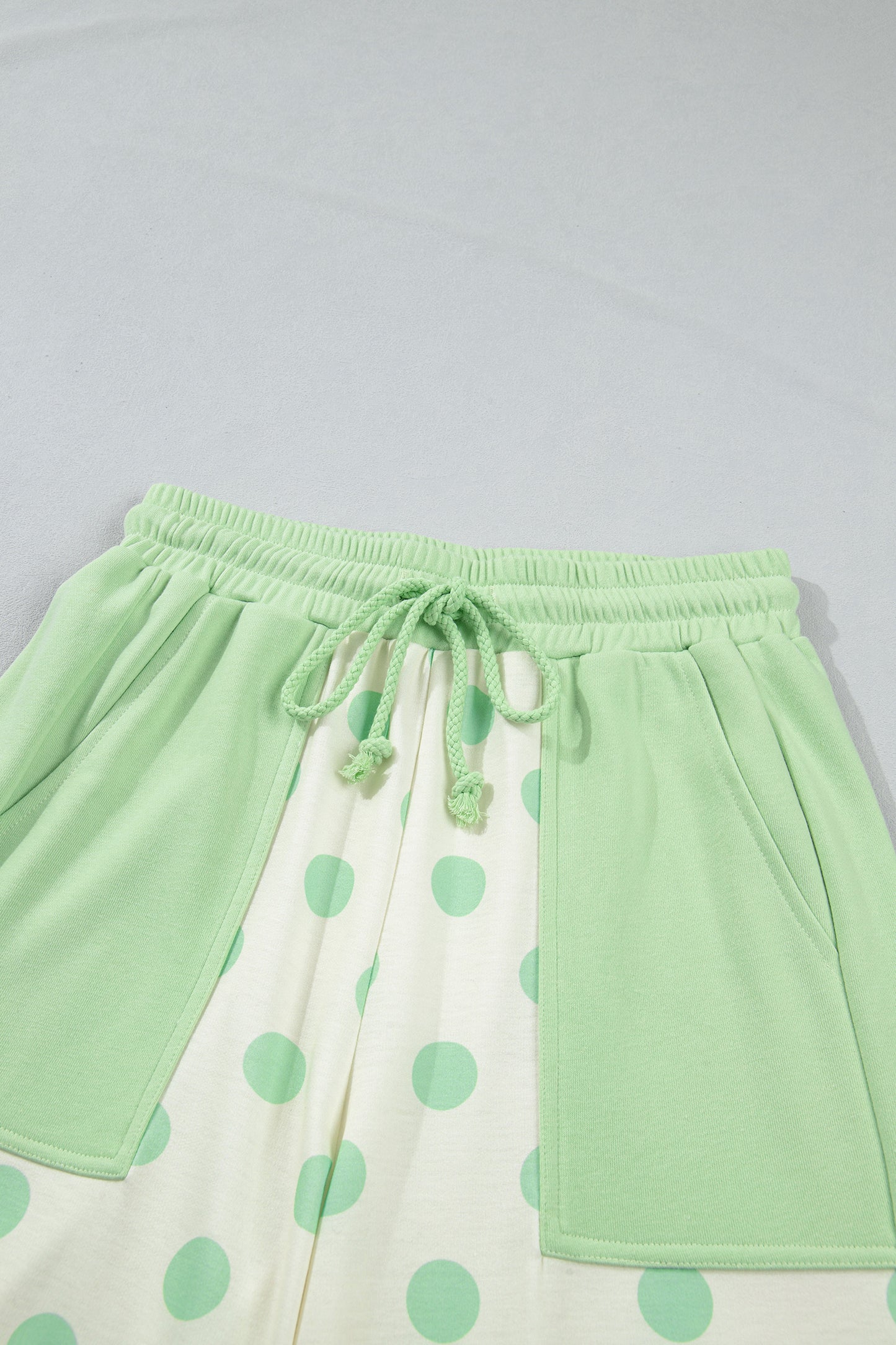 Womens Polka Dot Cropped Wide Leg Pant Set S–XL