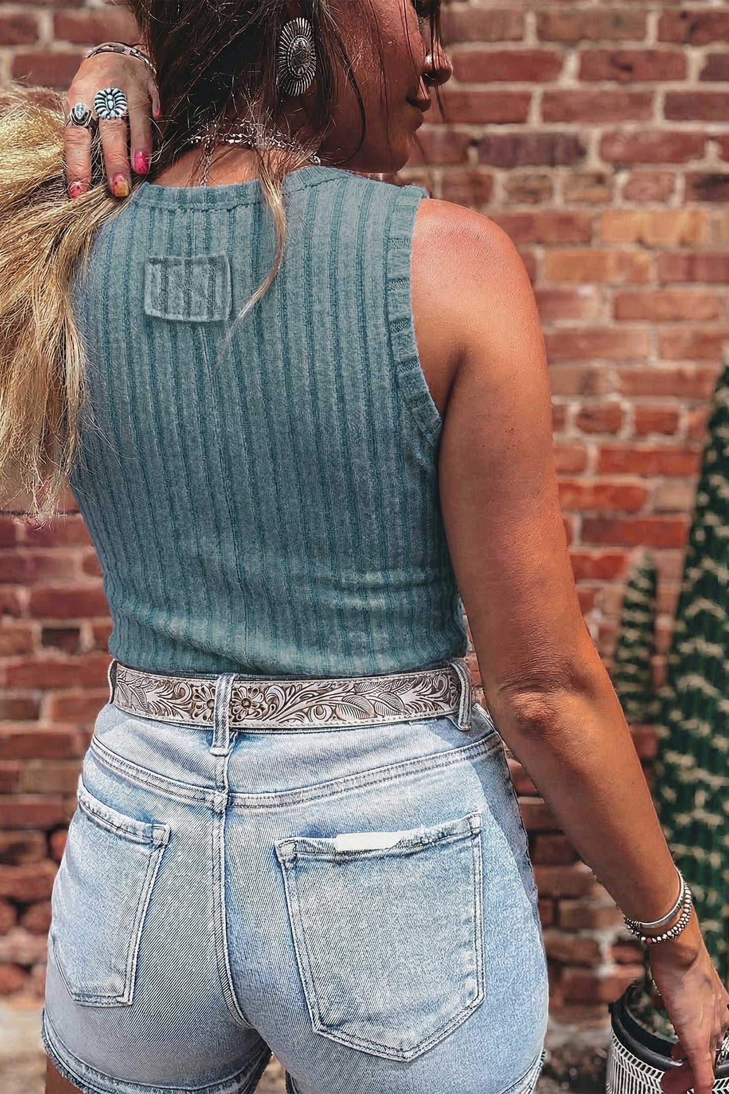 Ribbed Mineral Wash Tank Top Women S–XL