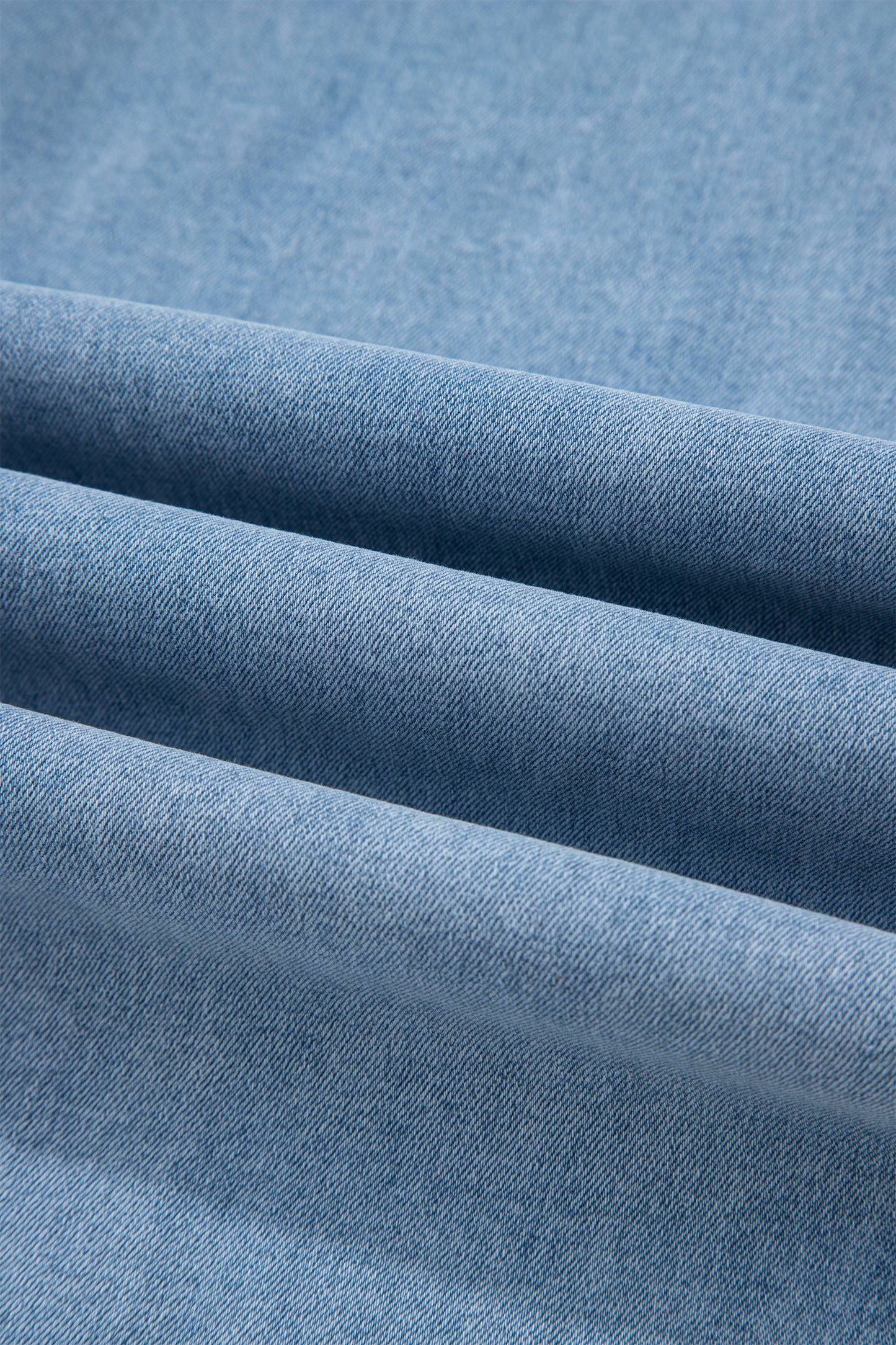 Blue Contrast Stripe Frayed Side Panel Patchwork Shift Jeans