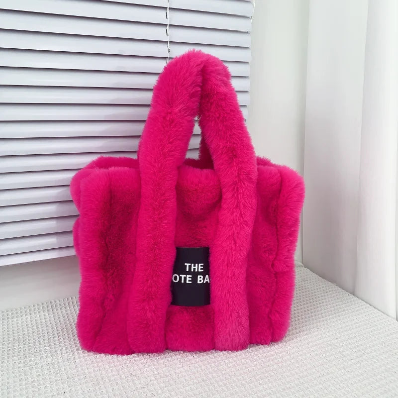 Designer Faux Fur Luxury Plush Shoulder /Cross-body Bag