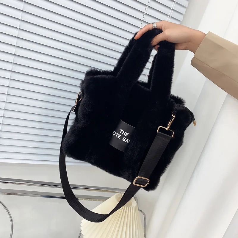 Designer Faux Fur Luxury Plush Shoulder /Cross-body Bag