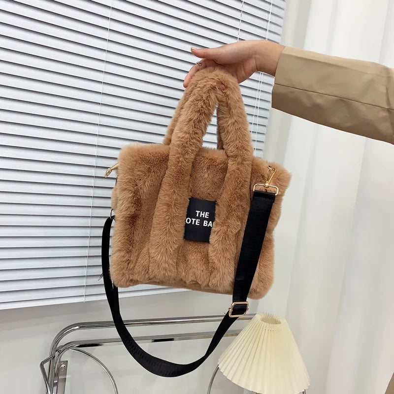 Designer Faux Fur Luxury Plush Shoulder /Cross-body Bag