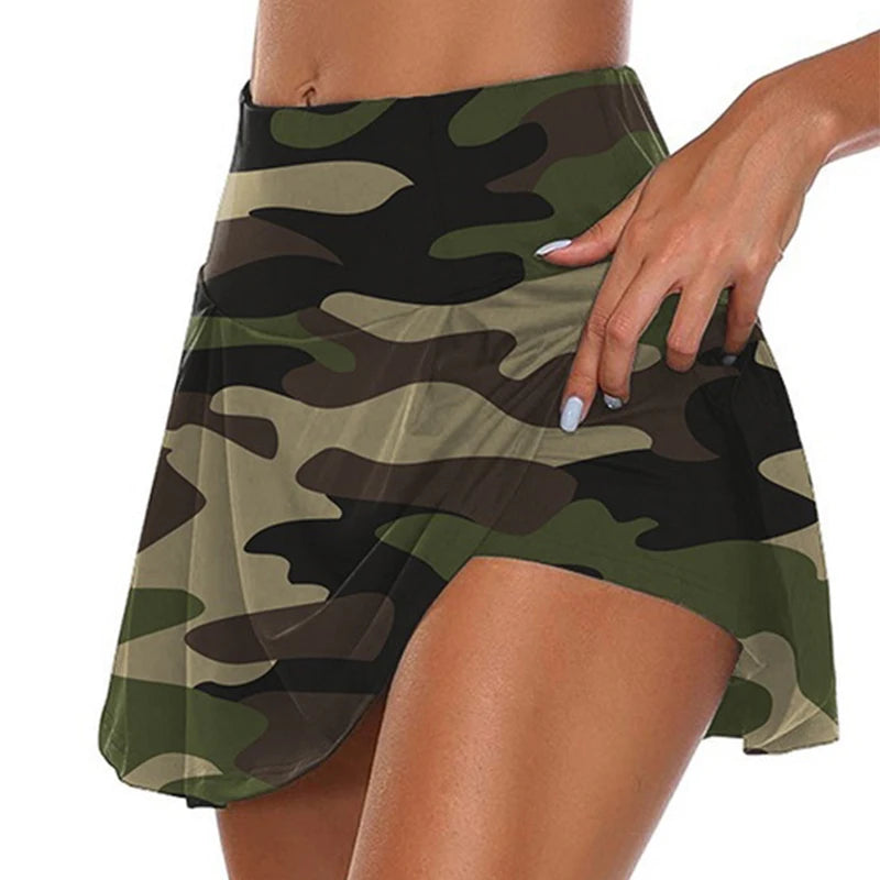 Women Sport Shorts /Skirt Breathable Casual Fitness Quick Drying Running Active Athletic Yoga Fitness Skort.   Sizes: S-3x