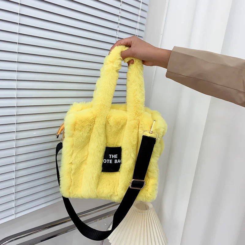 Designer Faux Fur Luxury Plush Shoulder /Cross-body Bag