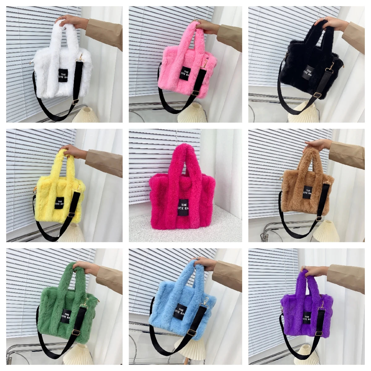 Designer Faux Fur Luxury Plush Shoulder /Cross-body Bag