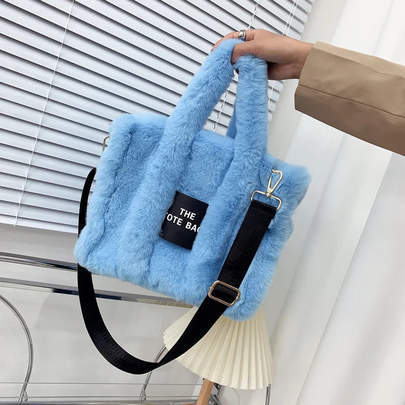 Designer Faux Fur Luxury Plush Shoulder /Cross-body Bag