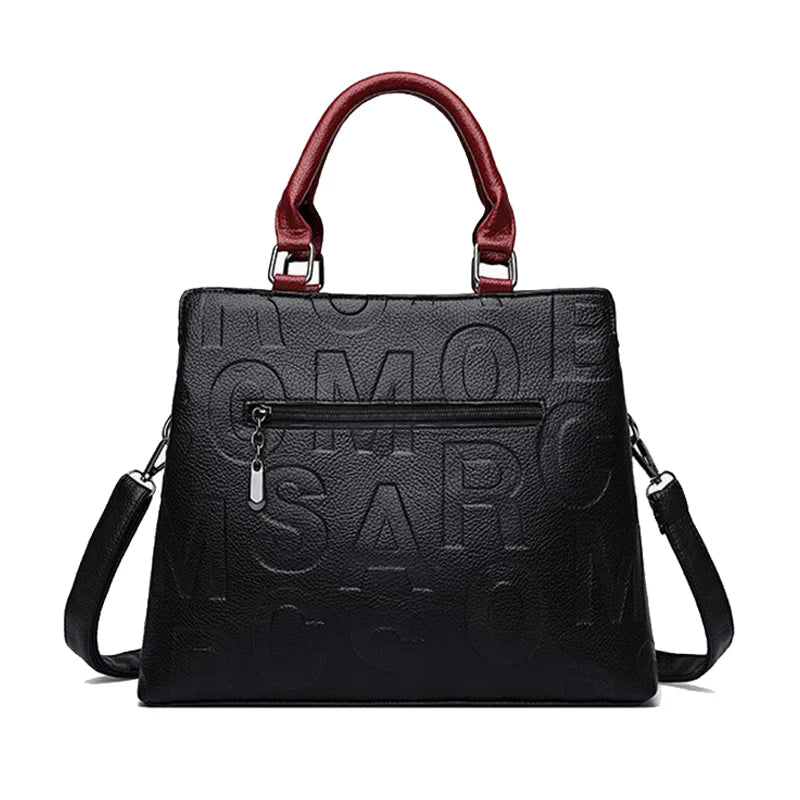 PU Leather Casual Cross-body Bag for Women Luxury Designer Tote Handbag Large Capacity Shoulder Bag