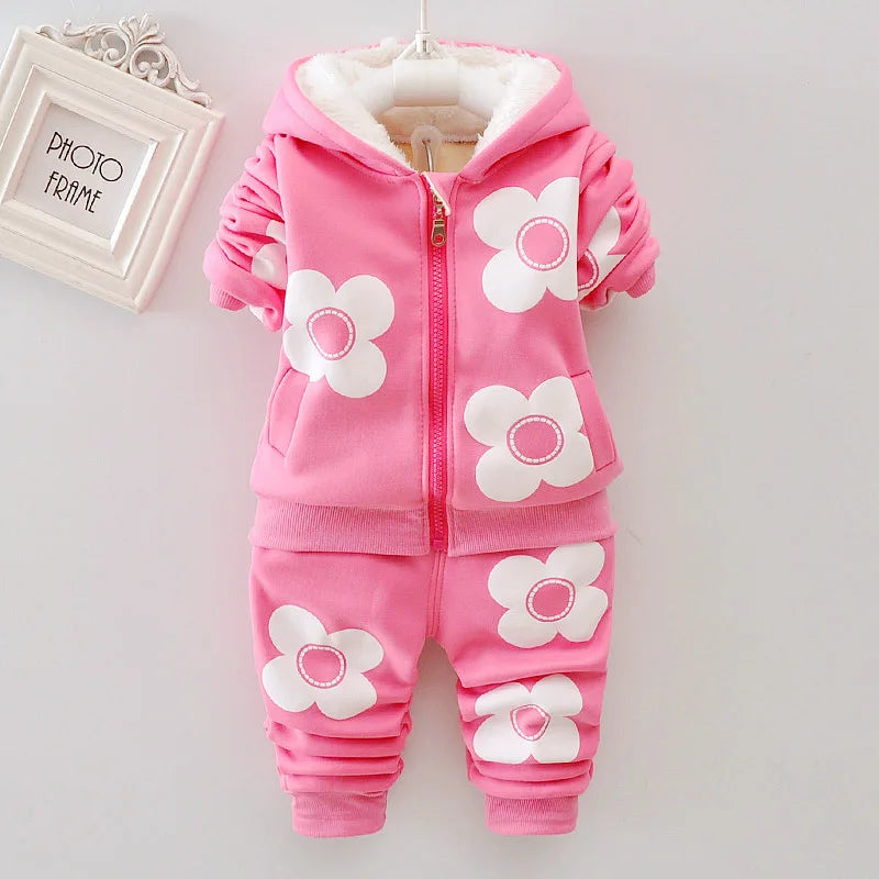 Baby Girls Clothing Set Winter Fashion Suit Cotton Tracksuit  1 2 3 4 Years