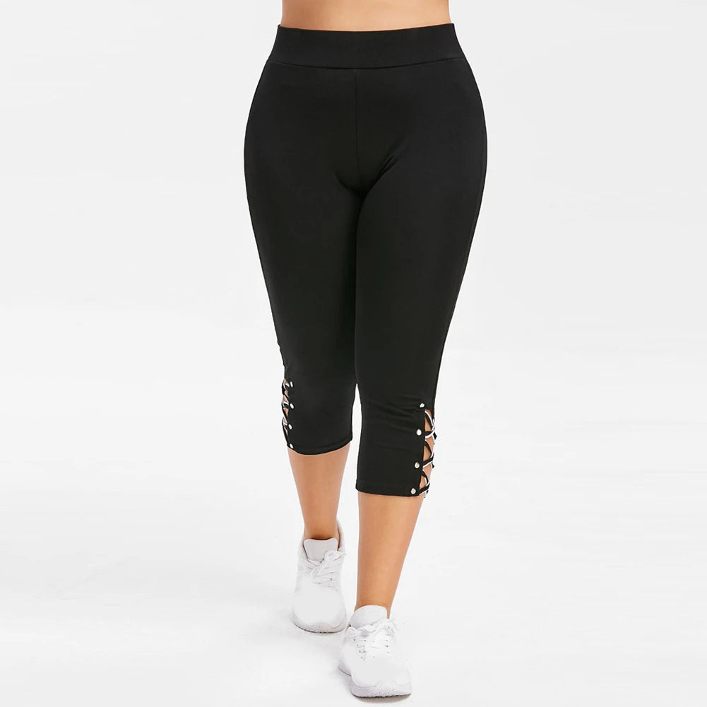 Curvy High Waist Comfortable Summer Mid-Calf Capri