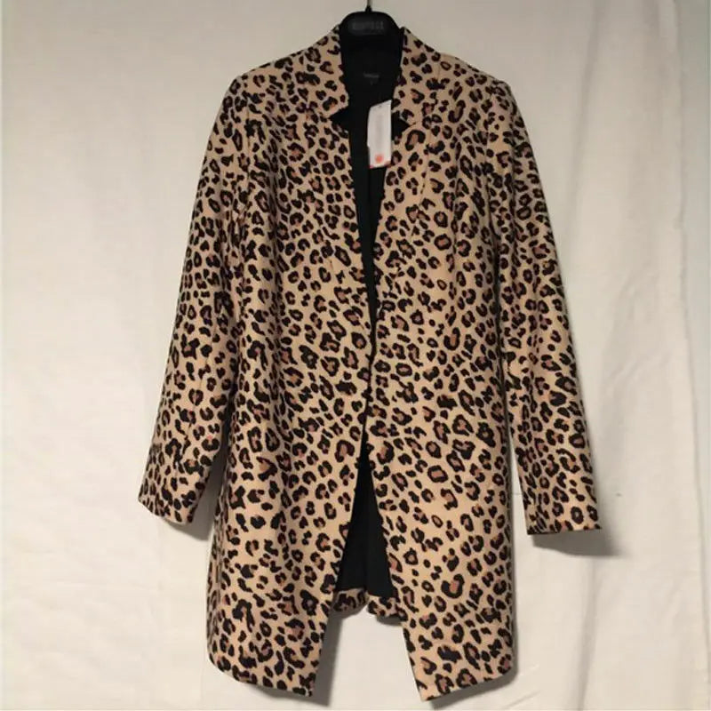 Leopard Blazer/Cardigan Leopard Print Formal Laddies Fashion Outwear.  S-2X