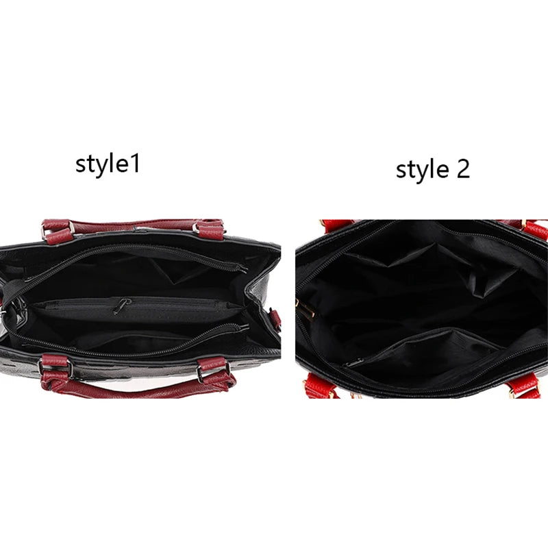 PU Leather Casual Cross-body Bag for Women Luxury Designer Tote Handbag Large Capacity Shoulder Bag