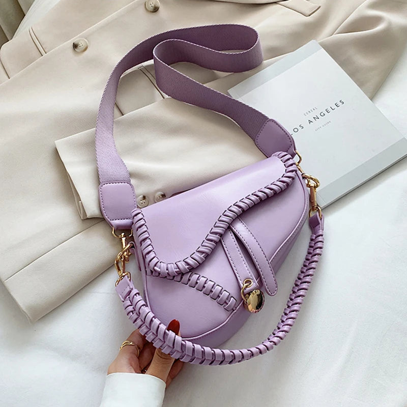 Fashion Saddle Women's Bag One Shoulder Handle Bag