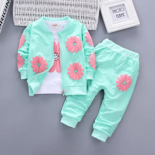 Baby Girls Clothing Set Winter Fashion Suit Cotton Tracksuit  1 2 3 4 Years