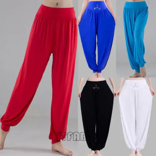Women High Waist Athletic Harem Pant Baggy Bloom Pants Lantern Stretch Casual Comfy Pant .  M-3X