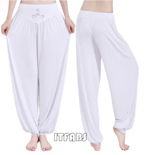 Women High Waist Athletic Harem Pant Baggy Bloom Pants Lantern Stretch Casual Comfy Pant .  M-3X