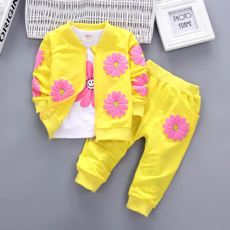 Baby Girls Clothing Set Winter Fashion Suit Cotton Tracksuit  1 2 3 4 Years