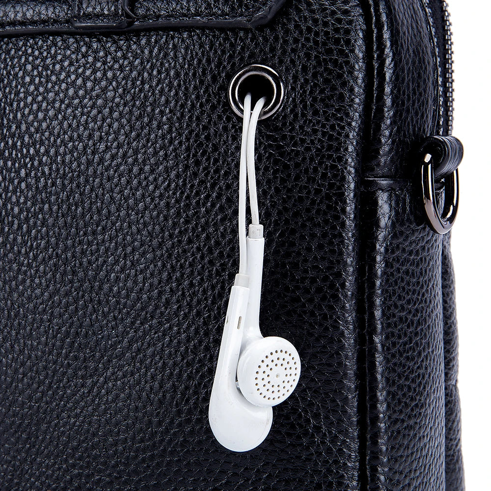 Genuine Leather Women Small Shoulder Bag Cute Crossbody Messenger Female Little Soft Purse Double Zipper Pockets