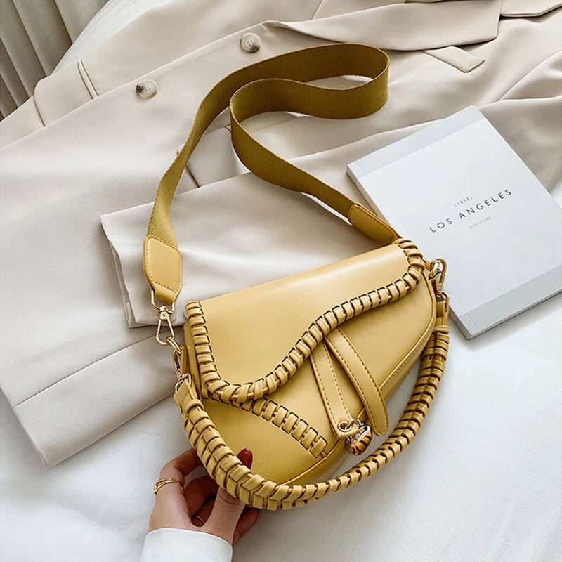Fashion Saddle Women's Bag One Shoulder Handle Bag