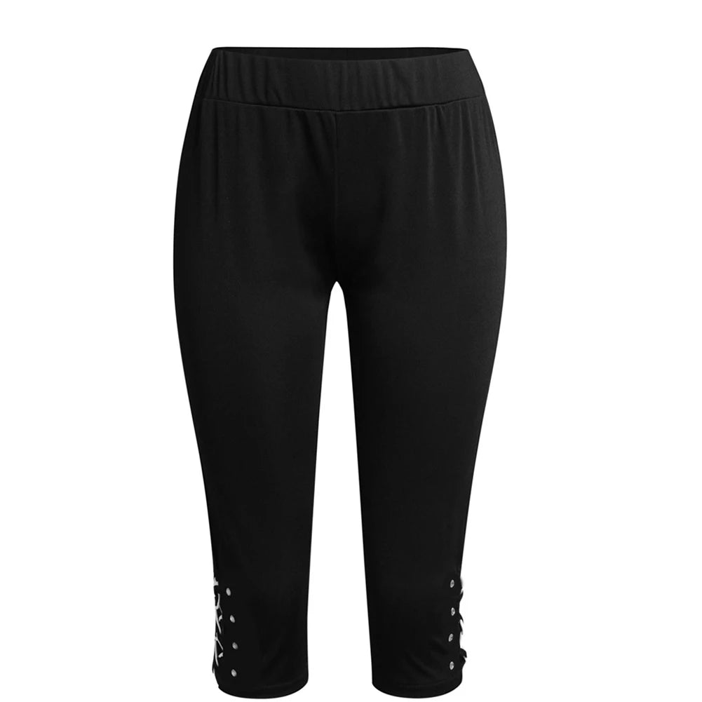 Curvy High Waist Comfortable Summer Mid-Calf Capri