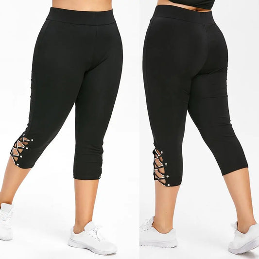 Curvy High Waist Comfortable Summer Mid-Calf Capri