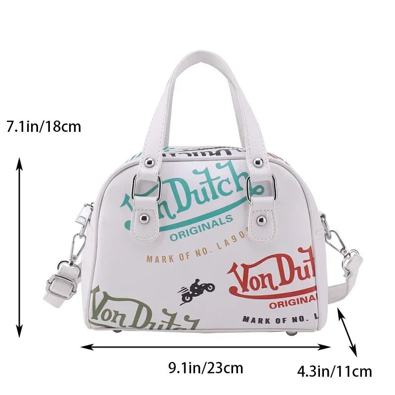 Ladies Cross-body/Shoulder Graffiti PU Leather Bag