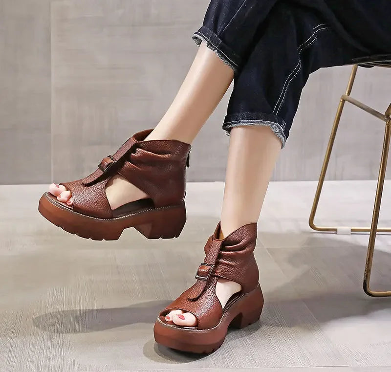 Summer New Roman Style Thick Heel Shoes/ Sandals