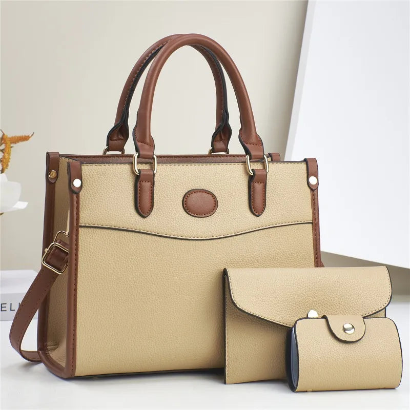 3 Piece Large Capacity Tote Bag High Quality Leather Designer bags