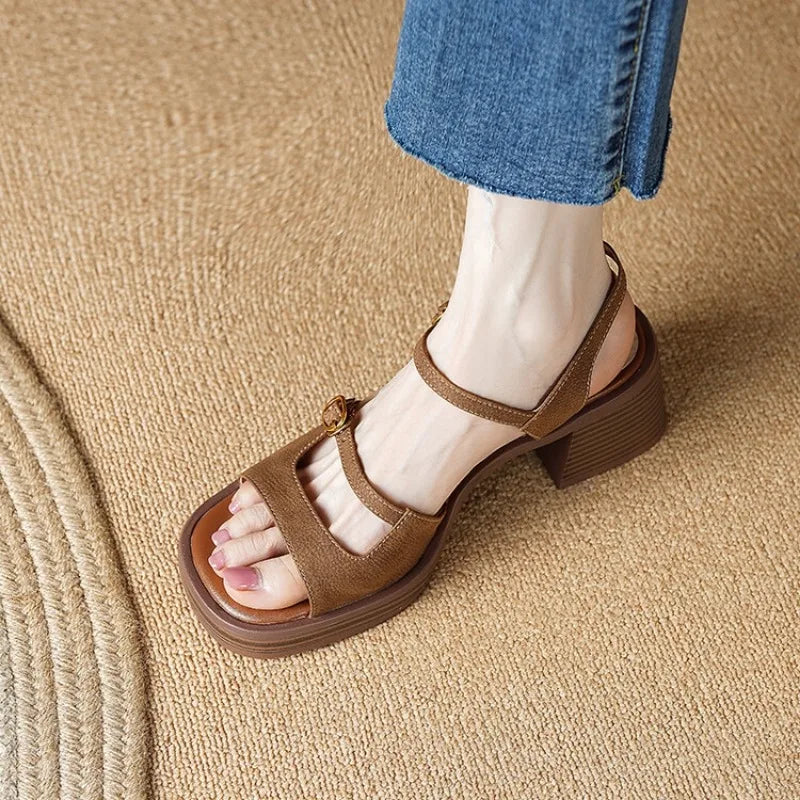 Women Sandals New Fashion Casual Open Toe Solid Colour Designer Sandals