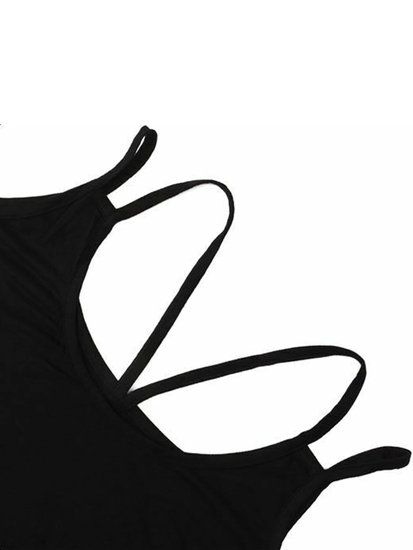 Plus Size Solid colour Sexy Back Top