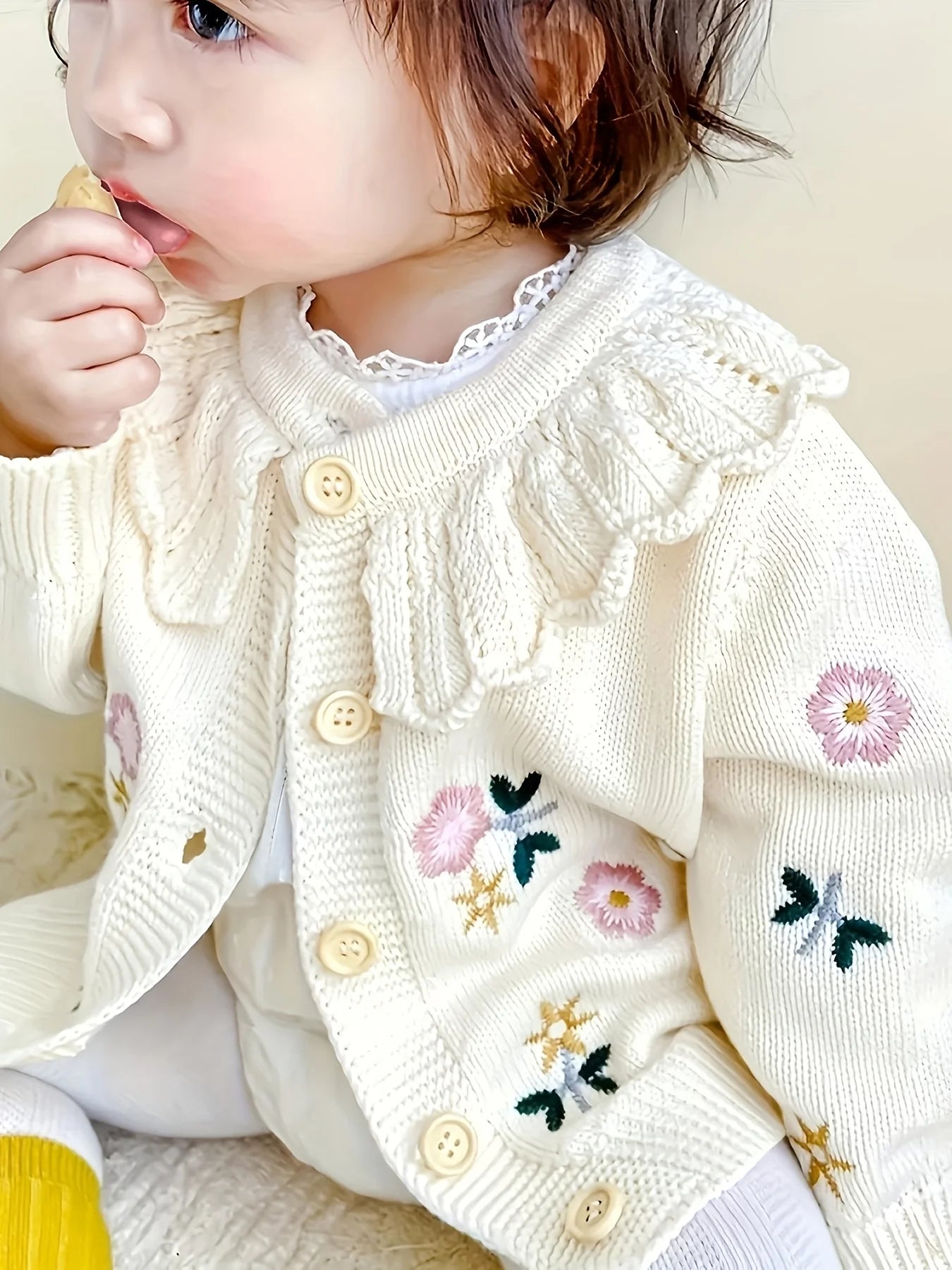 Autumn and Winter Baby Knitted Cardigan Baby Girl Tops Toddler Winter Baby Style Warm Sweater
