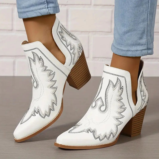 New Cowboy Boots Slip On Western Ankle Boot