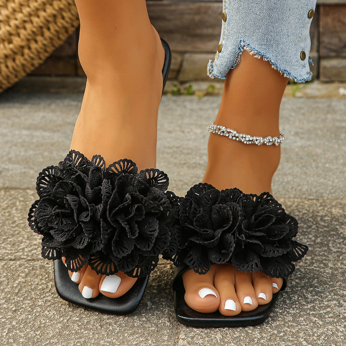 Women Flat Casual Slides Summer Fashion Dressy Sandals /Slides