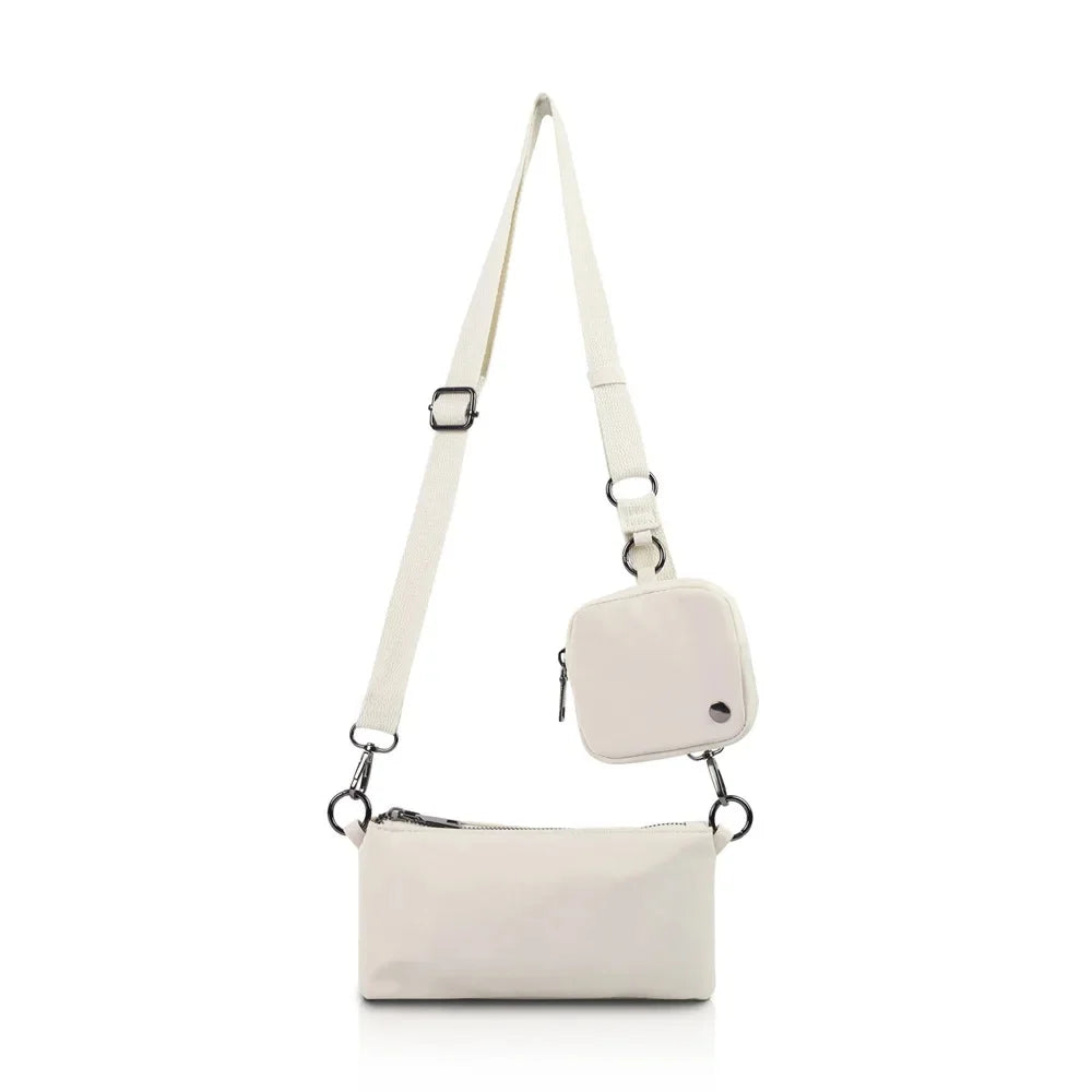 Lulu Cross-body Simple Double Portable Shoulder Bag For Daily Commuting.