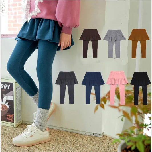All Season Girl Leggings Skirt-pants Cake Skirt Kids leggings Pants 3-11 Years