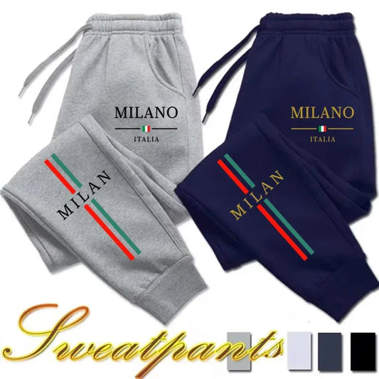 Unisex Milan Printed Jogger Sweatpants - Casual Running Sports Pants