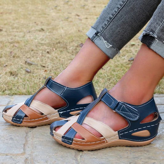 Summer Shoe/Sandal Wedge Partially Open Toe Comfortable Sandal.