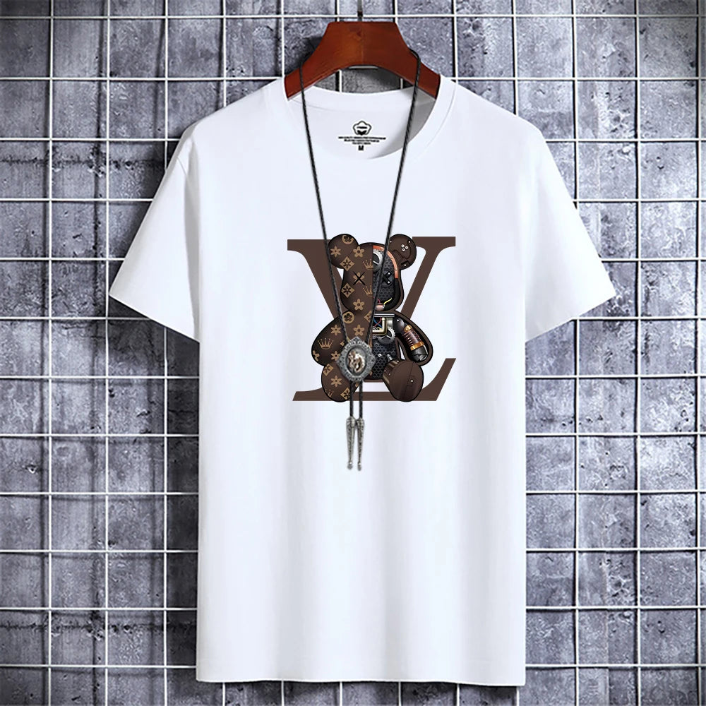 Summer Men's High Quality Cotton Casual T-Shirt.