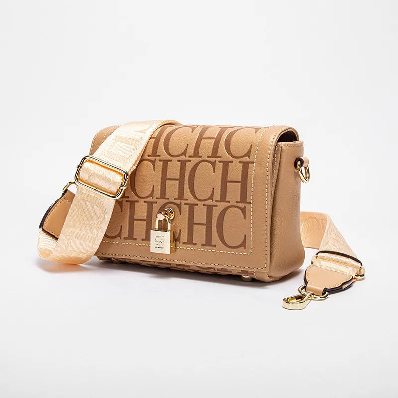 CH Luxury Fashion Design New Solid Colour Printed Bag Metal Accessories Buckle.