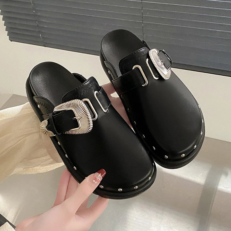 Fashion Trim Leather Comfortable Cushioned Casual Shoes