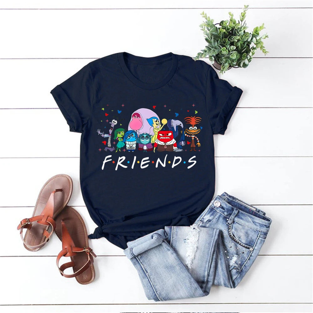 Funny Friends Inspired Anxiety Sadness Anger Graphic Tee Mental Health Shirt Halloween Party Top.  S-3X