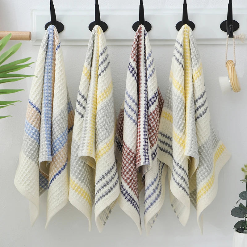 70x140cm/35x75cm Soft cotton waffle towel Thickened adult strong suction cellular towel bath towel fluffy close skin grid gauze