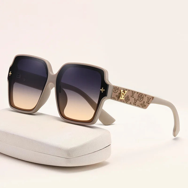 Luxury Women's New Retro UV Protection UV-400 Large Frame Glasses