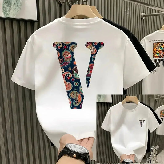 Classic High Quality Men T-shirt Luxury Brand Short Sleeve Designer Cotton Tee.  S-4XL