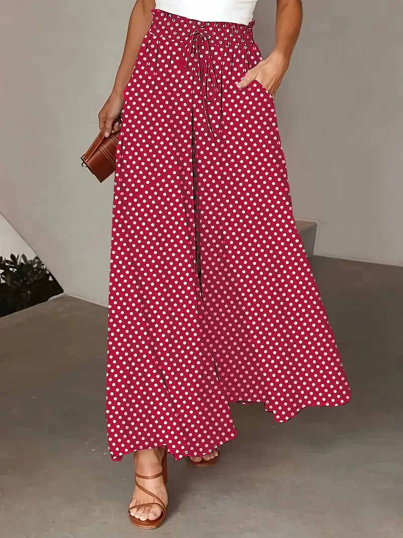 Spring And Summer Wide-leg Women's Trousers,Fashionable Elegant Women's Pant. S-3X