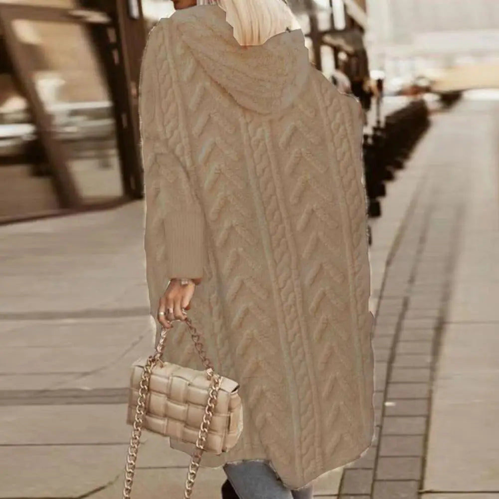 Womans's Stylish Oversized Knitted Long Cozy Sweater/Coat.