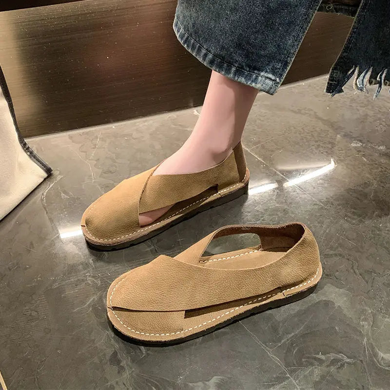 Summer Spring Women Sandals Flat Casual Gladiator Barefoot Loafers Slip-on Comfortable Shoe