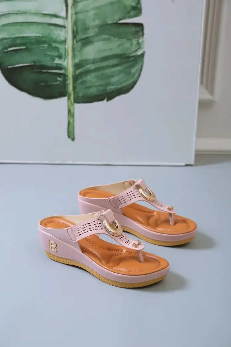 Women New Summer Sandals Open Toe Wedge Comfortable Sandals