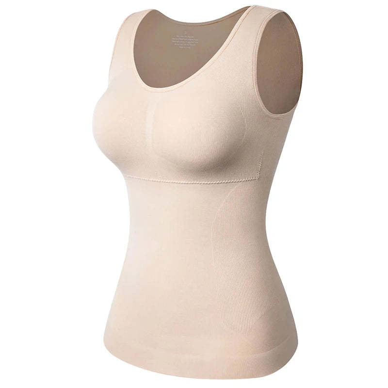 Shapewear Quality Women Tummy Control Built-in Bra Shaping Tank Slimming Body Compression Underwear