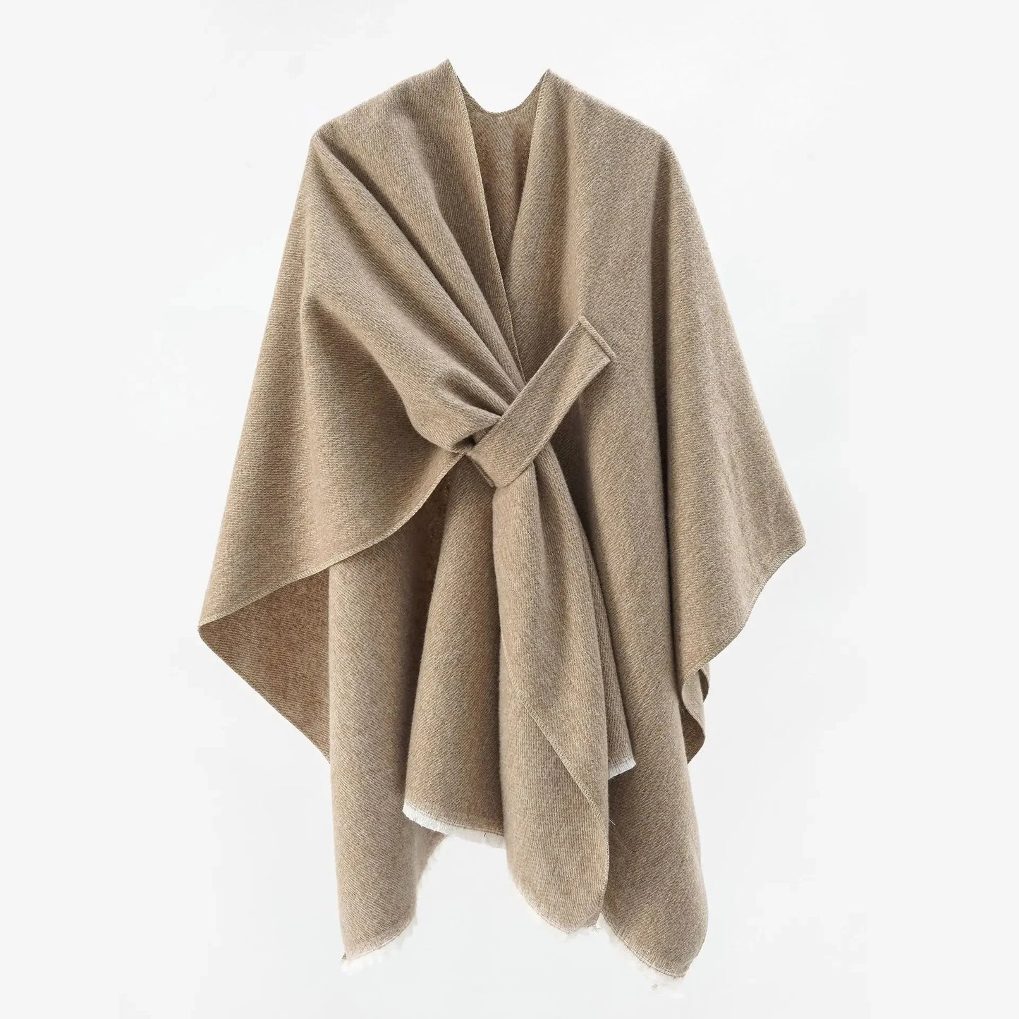 Autumn/Winter Solid Color Sensibility Design Side Slit Pashmina Shawl European Style