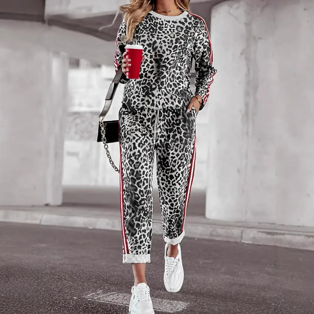 Sports Leisure Long Sleeve Thin Pants Two Piece Set Street Style Women's Fashion Comfortable Quality Lightweight Design.  S-2X